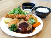 【ご夕食】洋食プレート～ハンバーグにエビフライ、ナポリタンなど洋食のご馳走をワンプレートに集めました