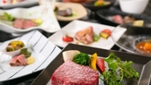 米沢牛創作懐石料理例、米沢牛の希少な部位を使い　春・夏・秋・冬メニューで料理内容が変わる