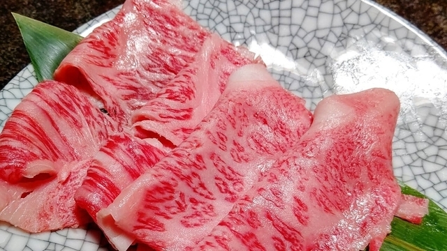 【夕食メニュー例】常陸牛のしゃぶしゃぶ