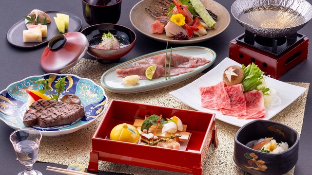 料理一例　若狭牛懐石膳
