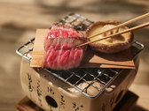 【夏の献立一例】黒毛和牛もも肉 椎茸 天城産山葵