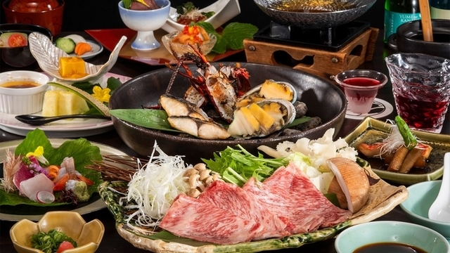 【夕食】天遊磯会席「銀朱（ぎんしゅ）」季節の一例（2025年9月1日～）