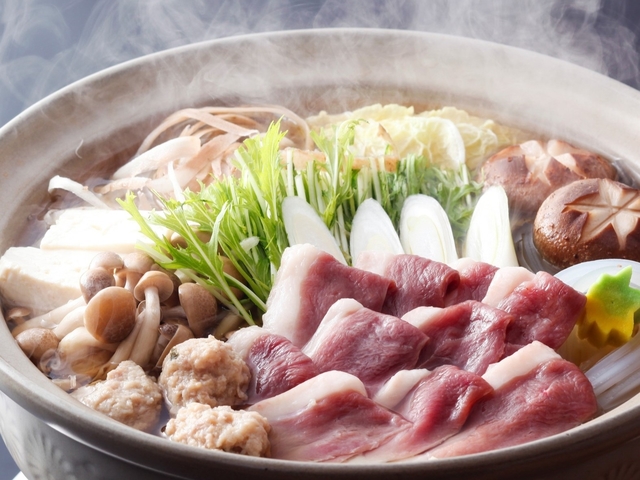 【但馬鴨鍋】絶品の但馬鴨ロースと、特製の鴨だんごが入った合鴨鍋