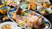 夕食一例(活き造りプラン)